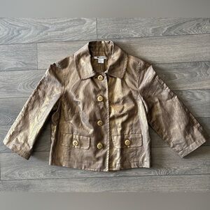 Vintage Gold Metallic Jacket | Indie Sleaze ✨ | Nygård Collection